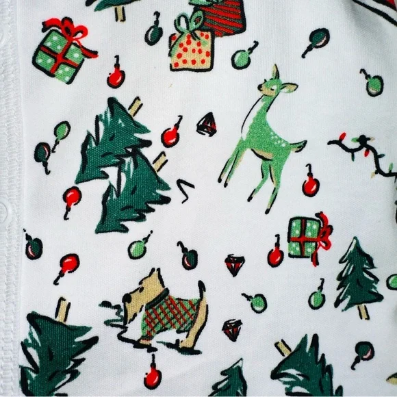 Roller Rabbit Unisex Girls Boys Onesie Christmas Holiday PJ's NWT - Picture 5 of 5